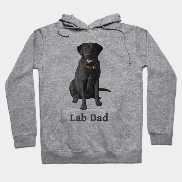 Lab Dad Black Labrador Retriever Hoodie by csforest